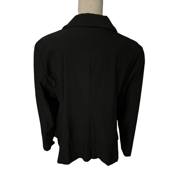 Torrid Black Open Front Blazer Jacket Lined Stretch Fit Rayon Blend Size 2X - Picture 4 of 6